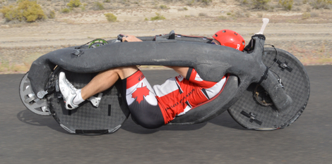Illustration for article titled This Bullet-Shaped Bike Just Set a Human-Powered Speed Record